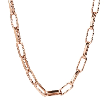 Bronzallure shiny elongated link necklace.
